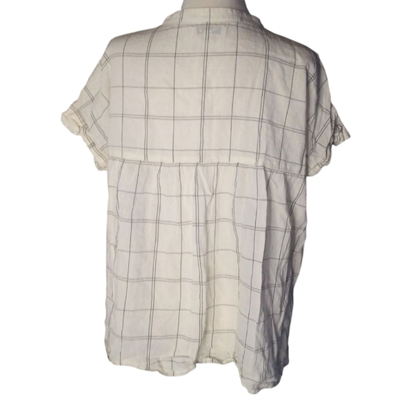 Madewell Lakeline Popover Shirts in Lakeline Jacquard Windowpane Cotton Size XS - Picture 7 of 10